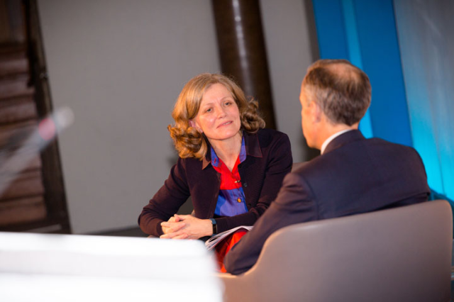 Mark Carney and Emma Howard Boyd, speaking at A4S Summit 2016